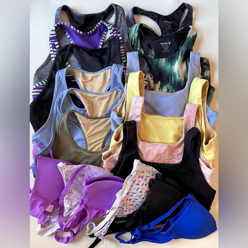 Girls Old Navy Bras & Sports Bras - 18 pieces - size 10-12s, Girls 34A, 30S etc